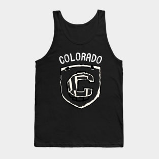 The Typography of Colorado Football American Soccer Team Tank Top